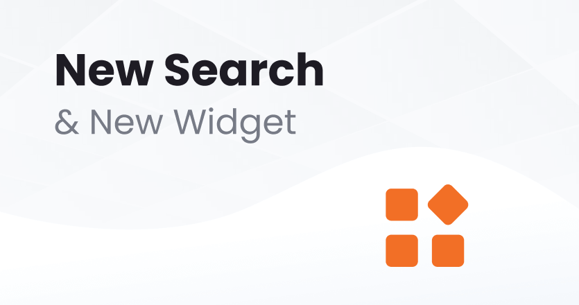 New Search and New Widget
