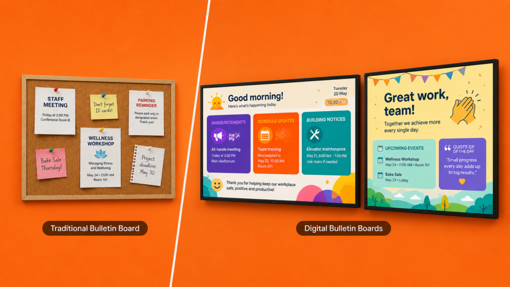 digital bulletin board ideas