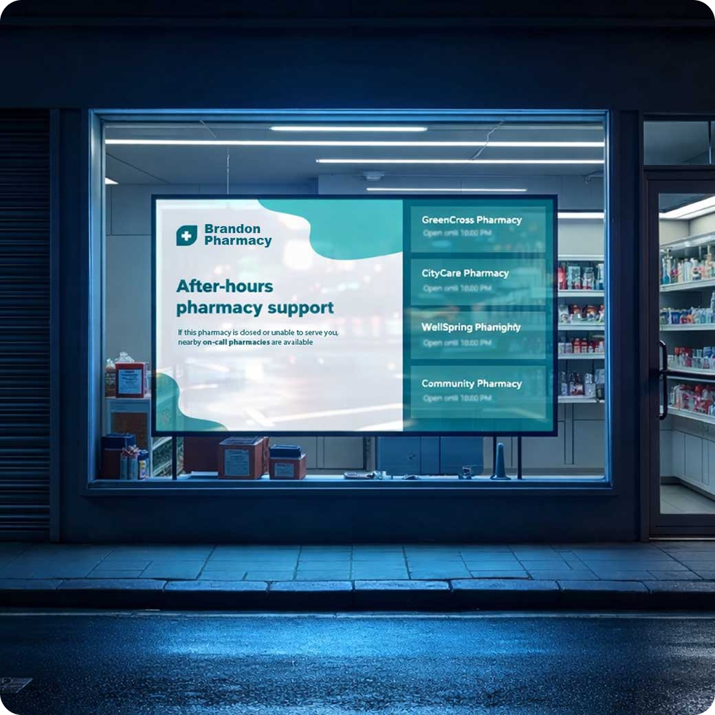 Nearby pharmacies
