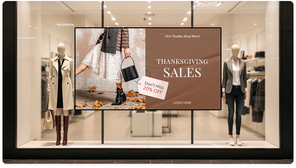 Digital signage advertising network for screen monetization
