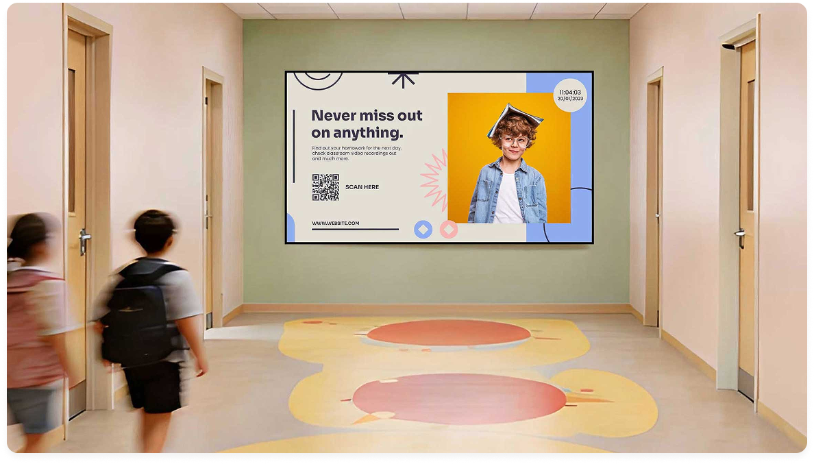 Digital signage for schools