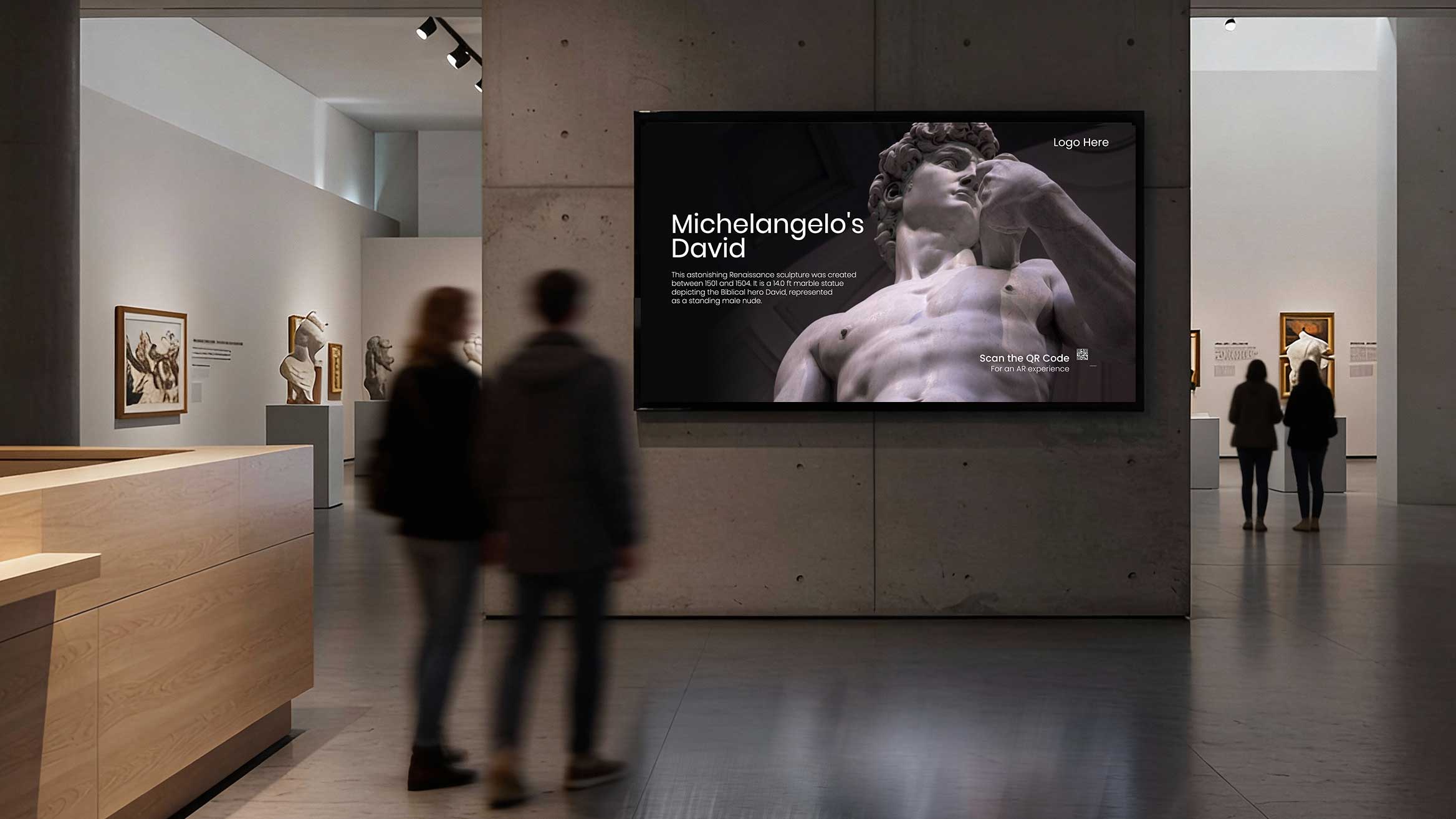Museum digital signage