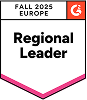 Yodeck Fall 2025 Europe Regional Leader badge digital signage